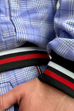 Load image into Gallery viewer, Violet and blue checkered men’s tracksuit