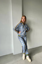Load image into Gallery viewer, Women's Yellow-Blue Checkered Colin Farrell Coach Tracksuit