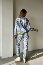 Load image into Gallery viewer, Women's Yellow-Blue Checkered Colin Farrell Coach Tracksuit