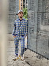Load image into Gallery viewer, Yellow-Blue Checkered Colin Farrell Coach Tracksuit