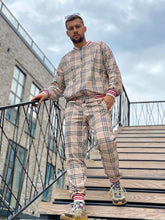 Load image into Gallery viewer, Beige Tartan Tracksuit Men's TheGentlemen™