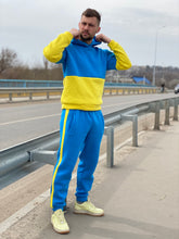 Load image into Gallery viewer, Men's Blue-Yellow Tracksuit Fleece TheGentlemen™