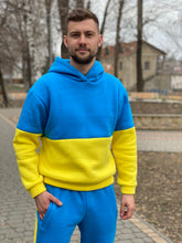 Load image into Gallery viewer, Men's Blue-Yellow Tracksuit Fleece TheGentlemen™