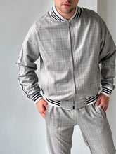 Load image into Gallery viewer, Plaid Light Brown Colin Farrell Coach Tracksuit
