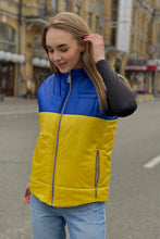 Load image into Gallery viewer, Vest demi-season, unisex, color Yellow-Blue
