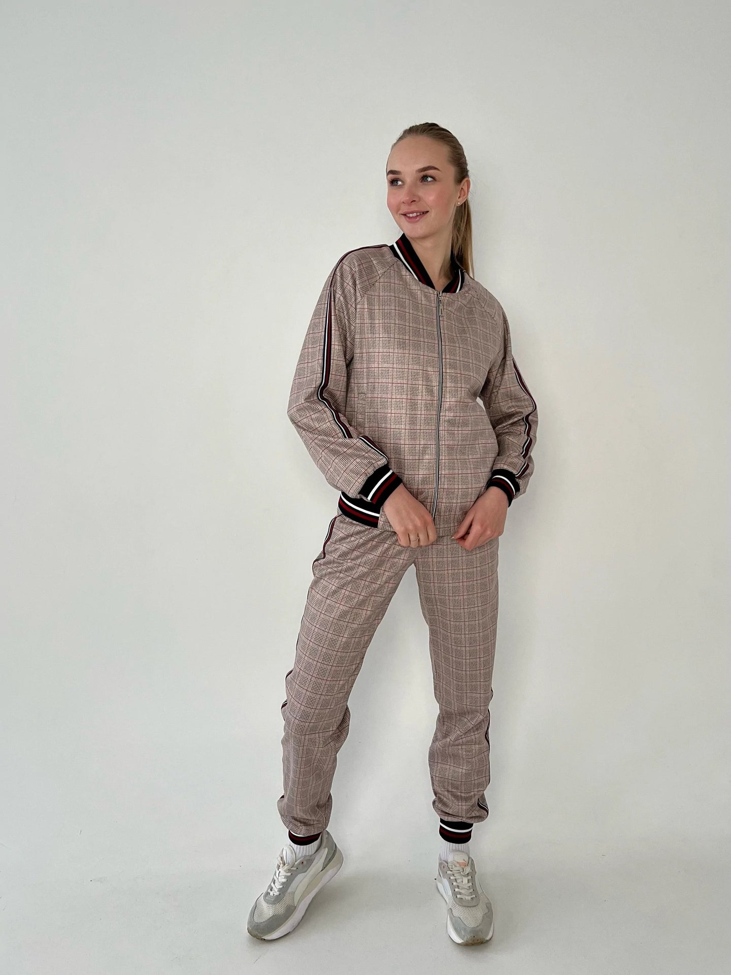 Women's Tracksuit Set in Beige